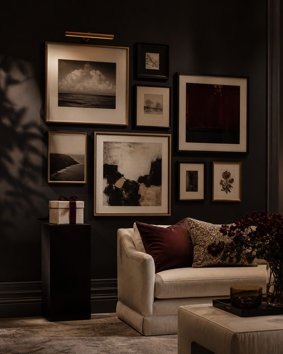 Editorial gallery wall and gift presentation